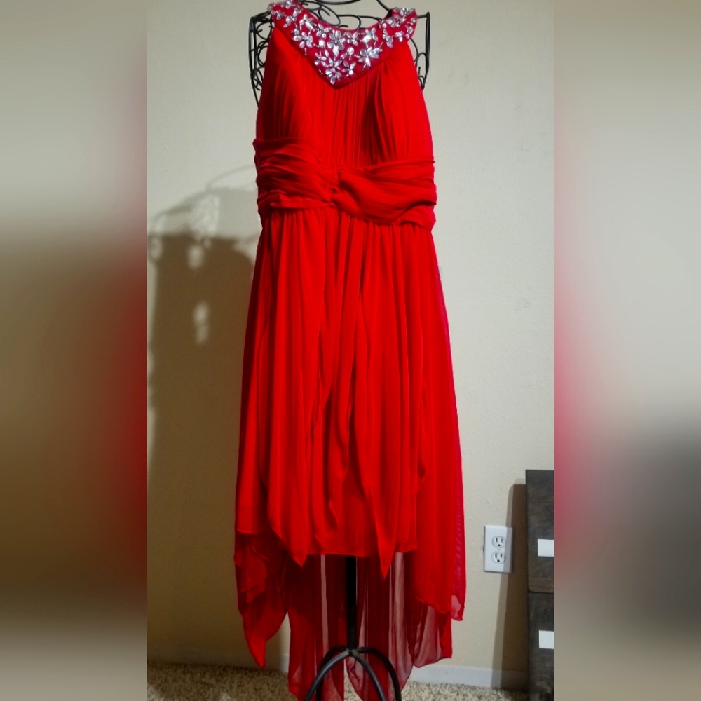 Dress, red , size 14